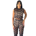 Black Crochet Set